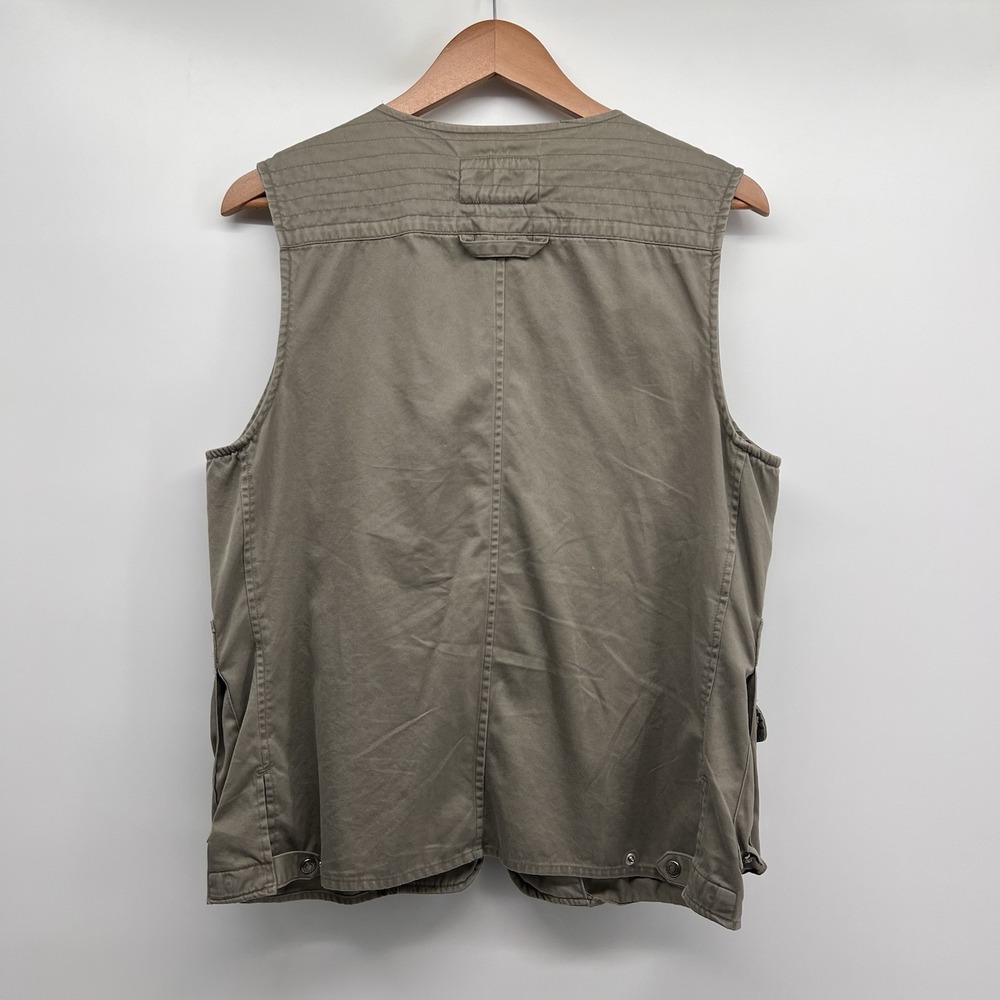 Ralph Lauren Womens Vest Size Small Green Safari Fishing Cargo Pockets Zip Up - Picture 2 of 8
